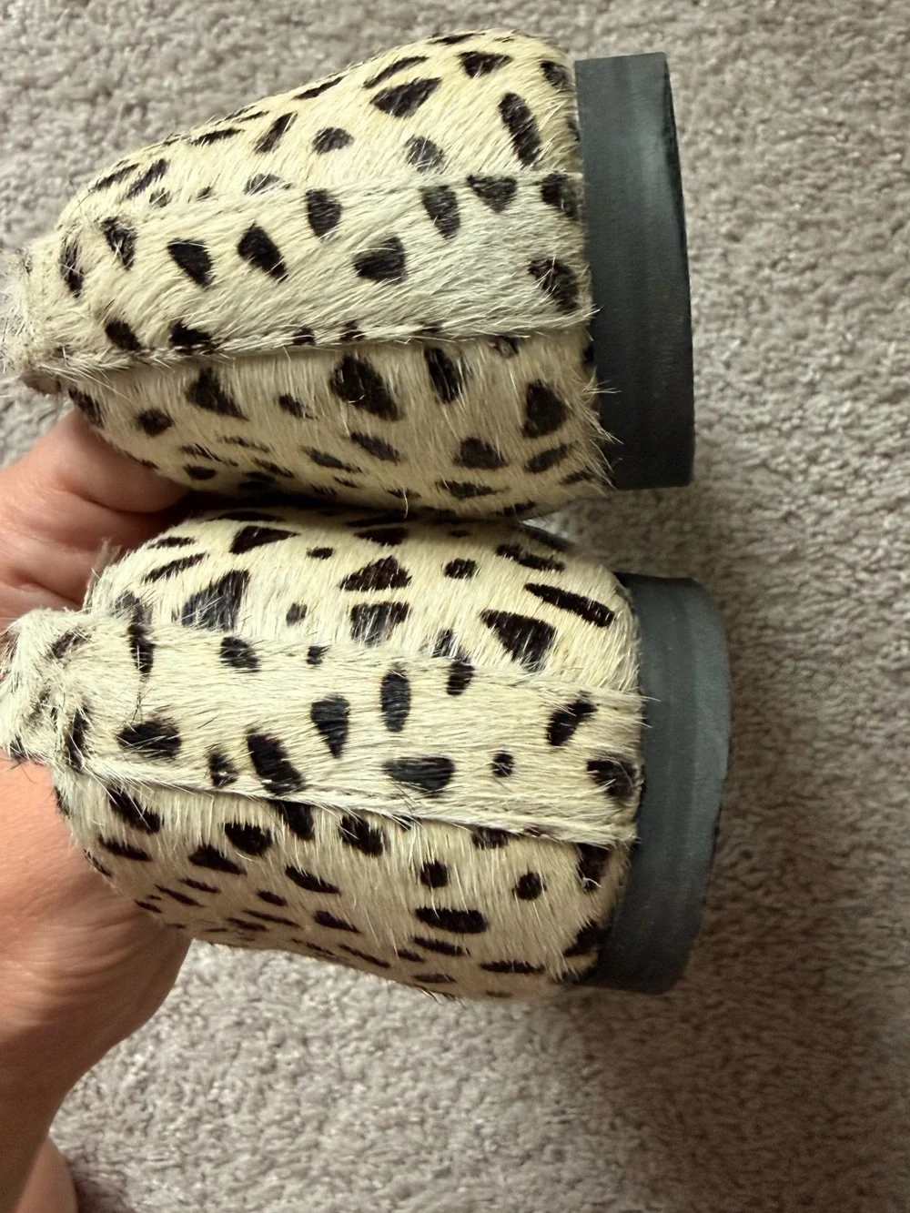 Women's Black and White Speckled Loafers